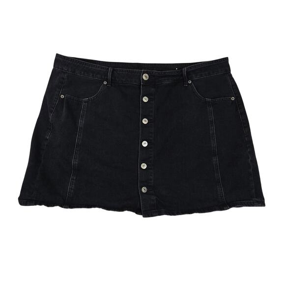 American Eagle Outfitters Dresses & Skirts - American Eagle High Rise A-Line Mini Skirt Black Denim Womens 20 0630